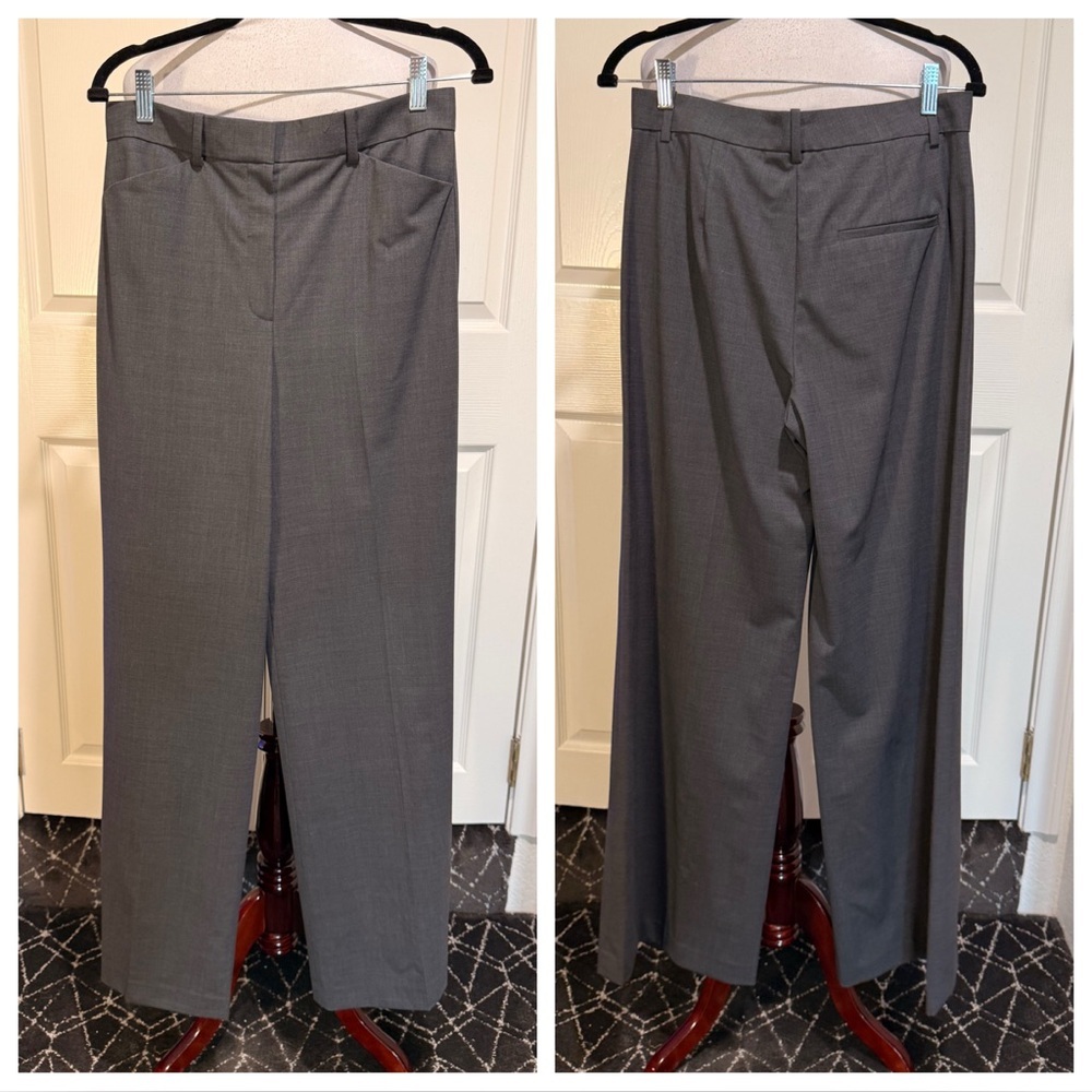 NWT! Theory Terena P Wool Pants in Charcoal Melange - Tailor Wool